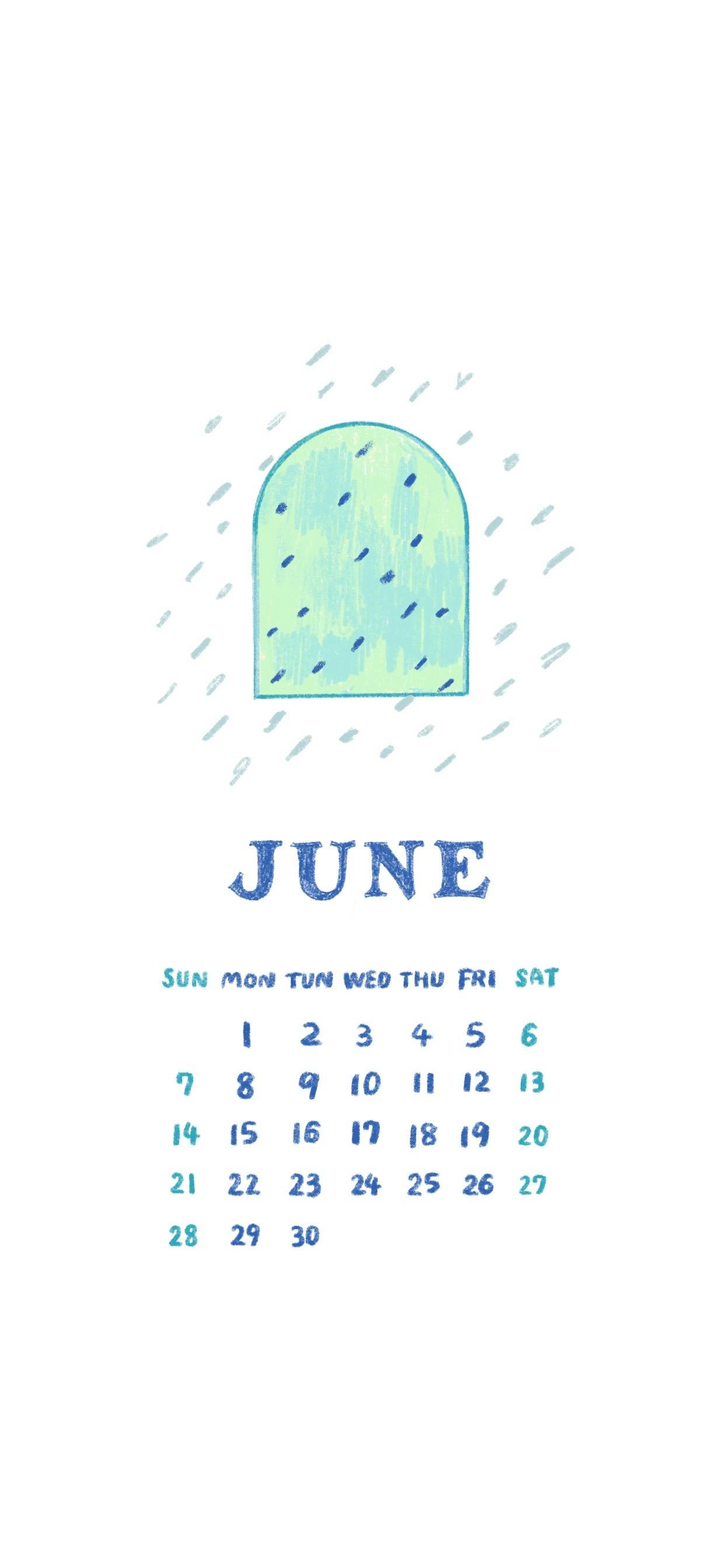 6月壁紙カレンダー
