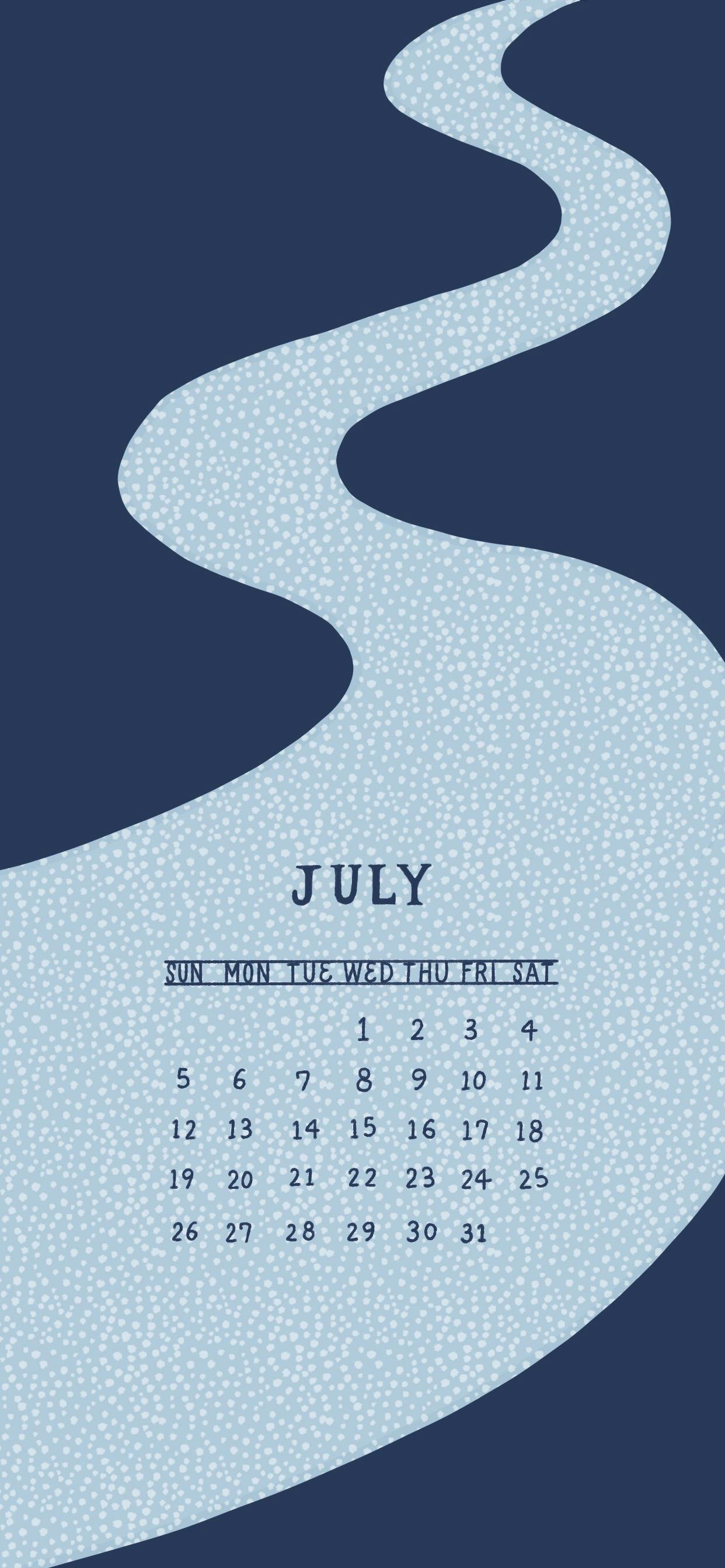 7月　壁紙カレンダー